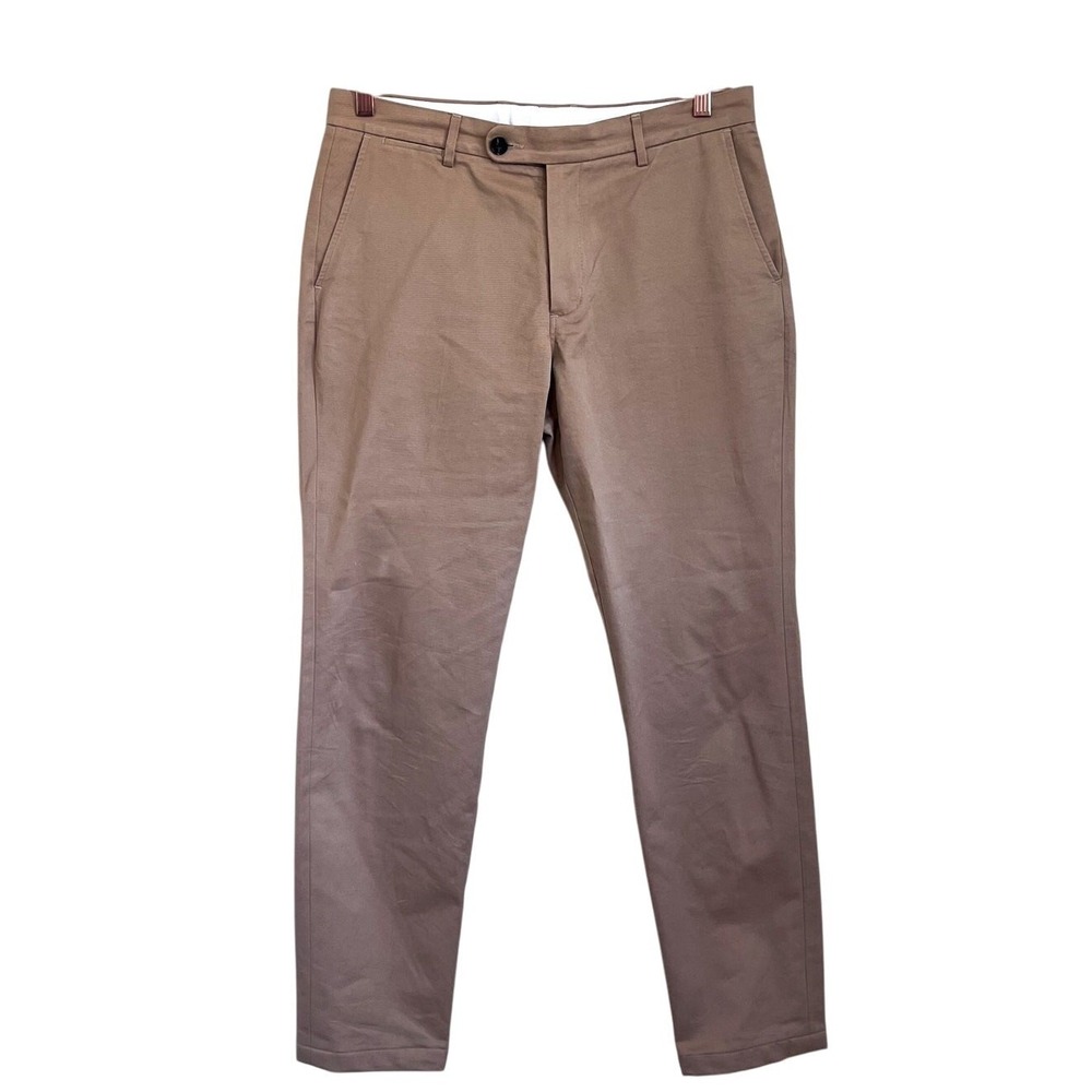 Spier & Mackay Handmade Contemporary Mens Khaki Pants Size 34X32 Tan Preppy